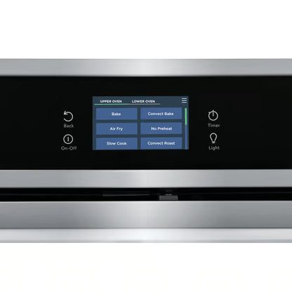 Horno de pared eléctrico doble empotrable Gallery de 30 pulgadas con convección total en acero inoxidable resistente a las manchas