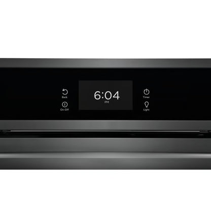 Horno de pared eléctrico empotrable Gallery de 30 pulgadas y microondas combinado con convección total, acero inoxidable negro resistente a las manchas