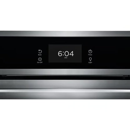 Horno de pared eléctrico empotrado de 30 pulgadas y microondas combinado con convección total, acero inoxidable resistente a las manchas