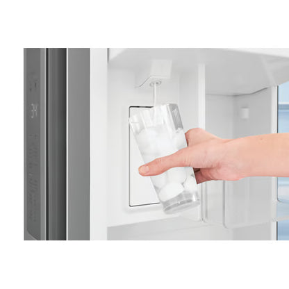 Refrigerador Gallery de 29 pies cúbicos con puerta francesa y profundidad estándar en acero inoxidable resistente a las manchas con dispensador de agua interno