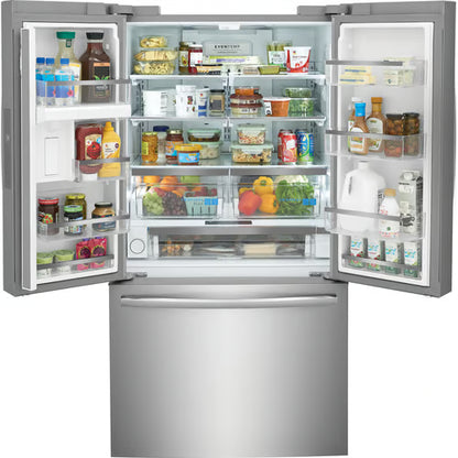 Refrigerador Gallery de 29 pies cúbicos con puerta francesa y profundidad estándar en acero inoxidable resistente a las manchas con dispensador de agua interno