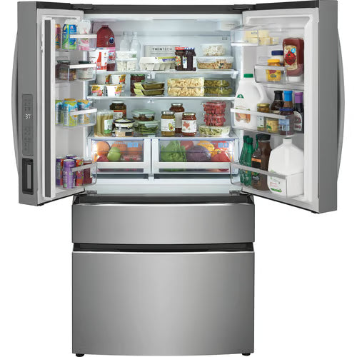 Gallery 21.4 cu. ft. Counter Depth 4-Door French Door Refrigerator in Stainless Steel with Internal Water Dispenser