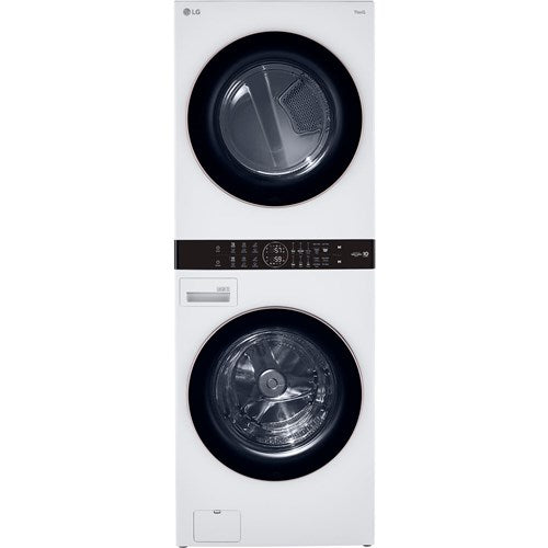 WashTower Stacked SMART Laundry Center 4.5 Cu.Ft. Front Load Washer & 7.4 Cu.Ft. Electric Dryer in White