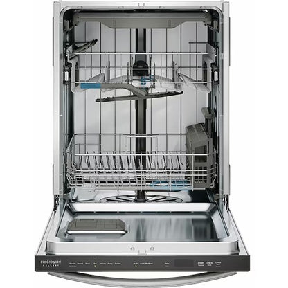 Lavavajillas de tina alta empotrable con control superior de 24 pulgadas, de acero inoxidable, con 7 ciclos y CleanBoost