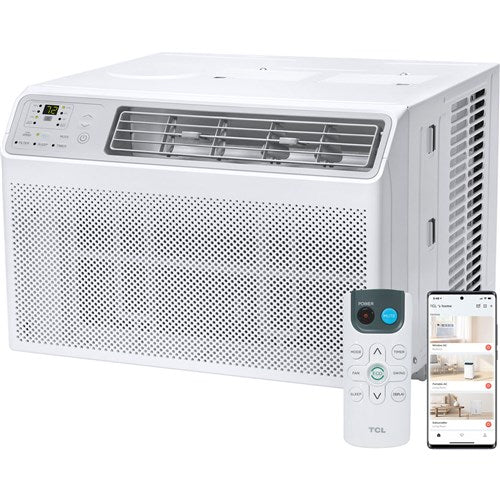 12,000 BTU 115 Volts Smart Window Air Conditioner with Remote and Wi-Fi Enabled in White