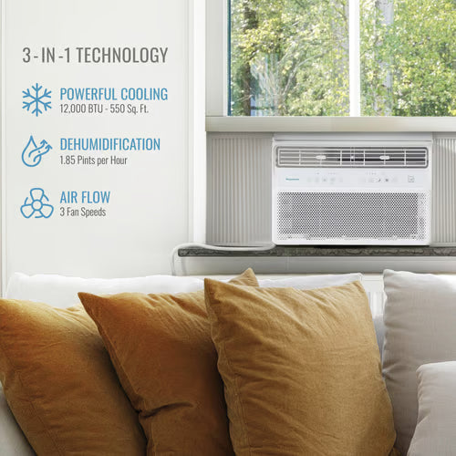 12000 BTU Window AC, Inverter, 115V, R32