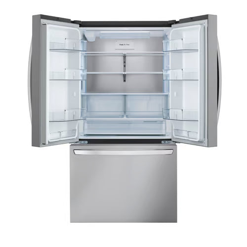 27 cu. ft. Smart Counter-Depth MAX French Door Refrigerator with Internal Water Dispenser in PrintProof Stainless Steel