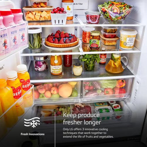 26 cu. ft. Smart Counter-Depth MAX French Door Refrigerator with Dual Ice Makers in PrintProof Stainless Steel