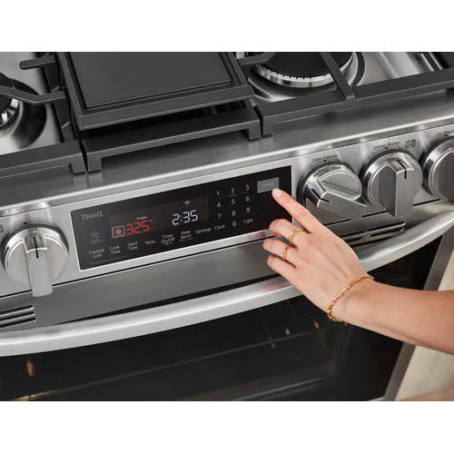 6.3 cu. ft. Slide-in Gas Range with EasyClean, Instaview and Air Fry in Printproof Stainless Steel