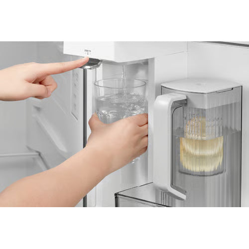 25 Cu Ft Side-by-Side Refrigeraotr with Internal Water Dispenser - Stainless
