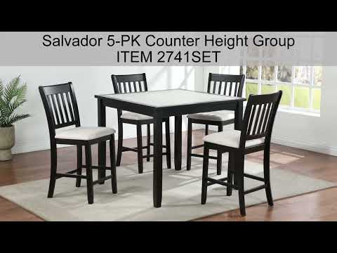 Salvador 5 PC Counter Height Set
