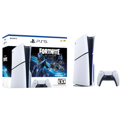 Sony PlayStation PS5 Slim Disc Console w/Fortnight Cobalt Star Bundle