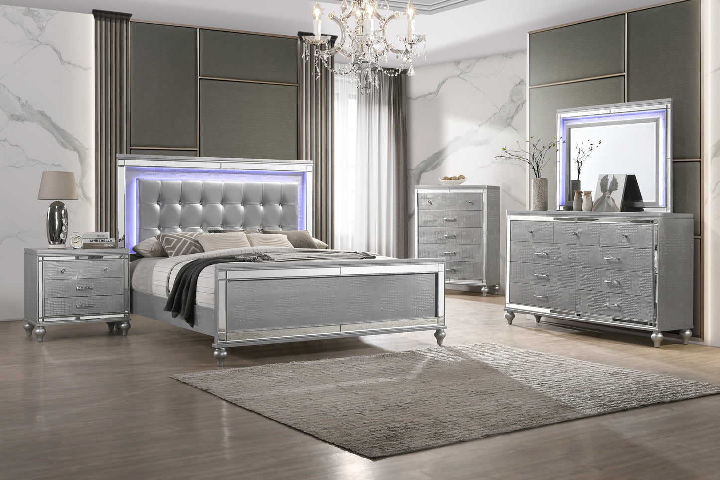 Valentino 3 PC Bedroom Group