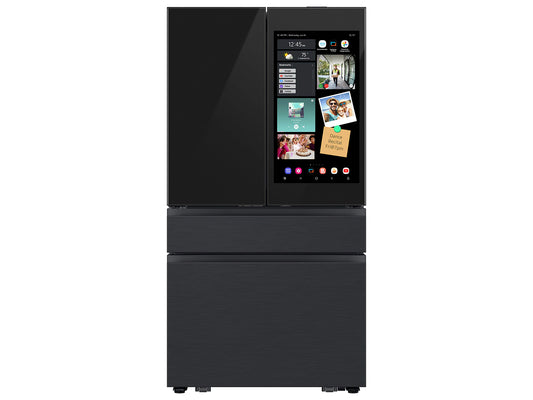 Bespoke 36" 29 cu. ft. Standard Depth Charcoal Glass Black/Charcoal 4-Door French Door Refrigerator with AI Family Hub+