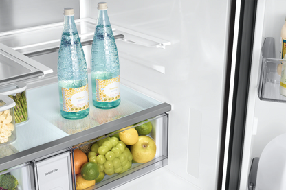 Bespoke 36" 29 cu. ft. Standard Depth Charcoal Glass Black/Charcoal 4-Door French Door Refrigerator with AI Family Hub+