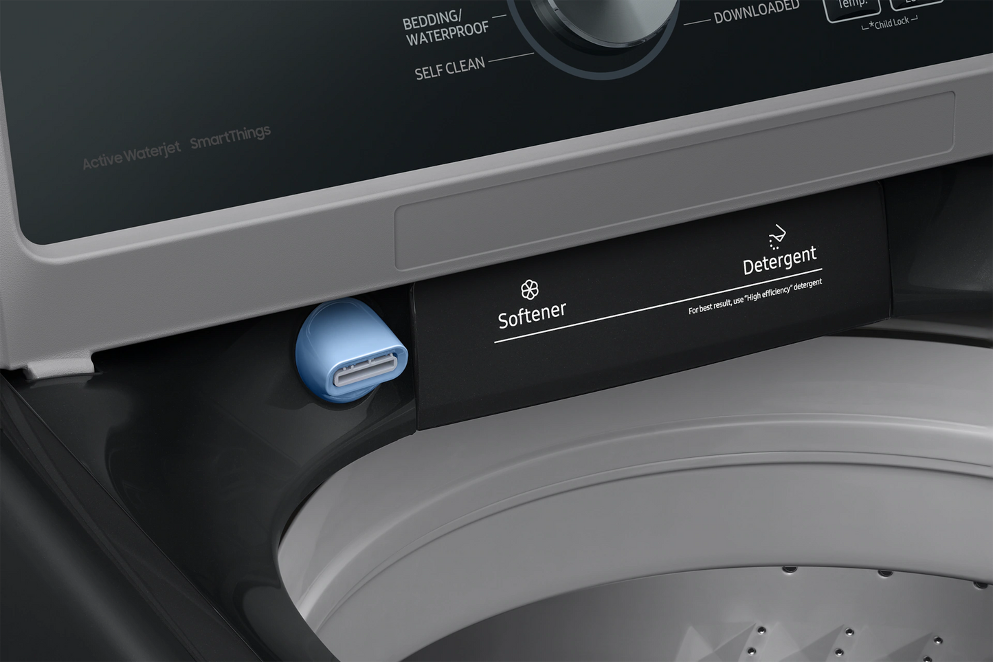 4.6 cu. ft. Large Capacity Smart Top Load Washer in Brushed Black with ActiveWave Agitator and Active WaterJet