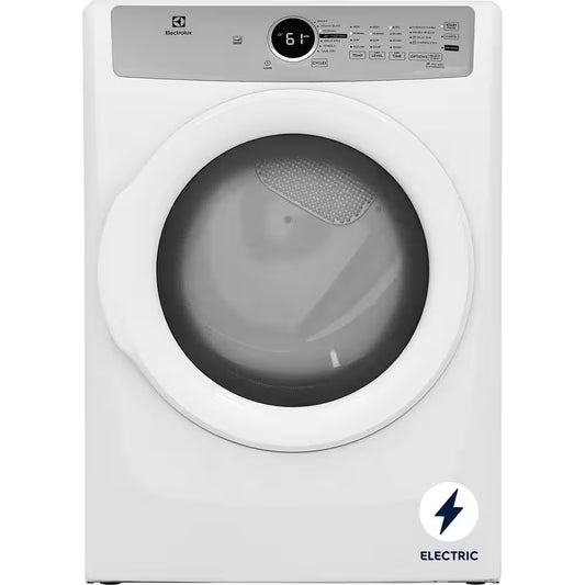 8 cu. ft. Electric Dryer Front Load in White OUTLET