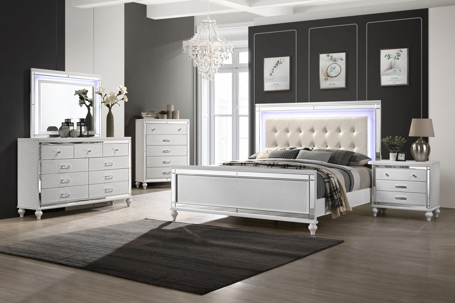 Valentino 3 PC Bedroom Group