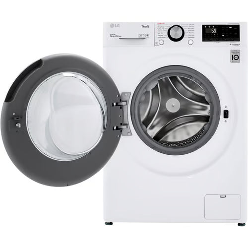 24 in. W 2.4 cu. ft. SMART All-in-One Compact Front Load Washer & Ventless Dryer Combo in White with Steam