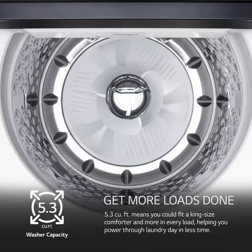 5.3 cu. ft. SMART Top Load Washer in Alpine White with Agitator, Easy Unload and TurboWash3D Technology